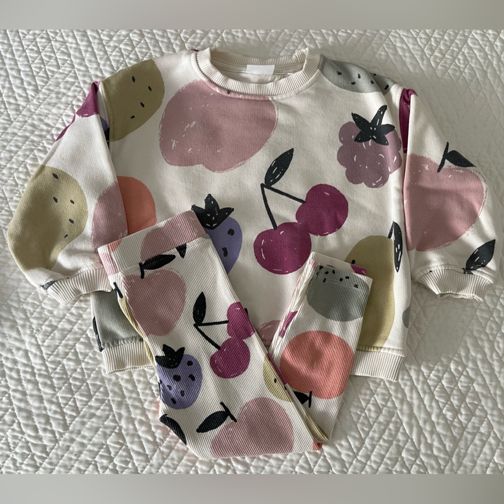 Zara Kids Fruit Pattern Sweater Set